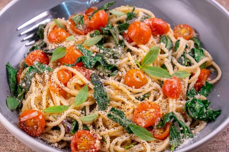Pasta fresca parmesan and basil